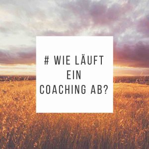 Wie läuft ein Coaching ab - Grafik mit Schrift